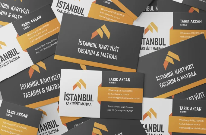 İstanbul Kartvizit Basımı – Modern ve profesyonel tasarımlı uygun fiyatlı kartvizit baskısı örneği