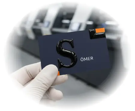 Sıvamalı Kartvizit Lak Atma Aşaması